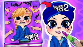 RILEY Glow Up Into Bad Girl! Making Inside out2 Game Book +(Riley Squishy)