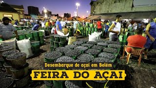 Desembarque de Açaí na Feira de Belém.🍇⛴