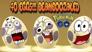 POKEMON GO 40 10KM 5km EGG HATCHING! + BEAN BOOZLED CHALLENGE