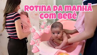 PRIMEIRA VEZ SOZINHA COM RECÉM NASCIDA 😱 | ROTINA DA MANHÃ | Priscila Mello