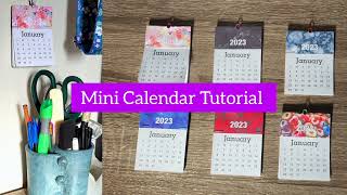 2024 Mini Calendar Tutorial- Tear off each month - small calendar for the wall