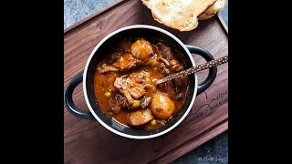 Tasty, tender white wine braised pork stew