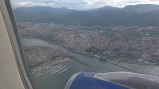 A319 Landing Bilbao Spain, crosswind, British Airways