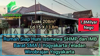 Rumah Istimewa Siap Huni SHM dan IMB ready di Barat SMA 1 Yogyakarta Teladan, Wirobrajan Yogyakarta