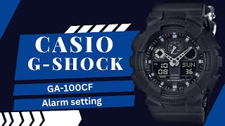 how to change alarm in casio g shock GA 100CF #watchservicebd