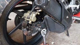 TVS Apache 160 4v Rear Disk Pad Maintenance