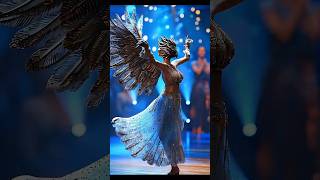 The woman performs a fusion with the falcon on AGT #americagottalent #magic