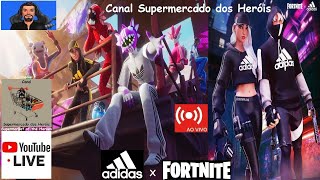 Live 374 - Adidas no Fortnite - Ao Vivo - Canal Supermercado dos Heróis é Surreal 👑😎🤣🛒