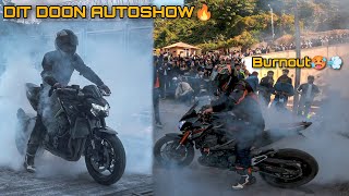 Crazy Burnout on my Kawasaki Z800 & Z900 at Doon Autoshow | Loud Superbikes🔥#kawasaki#z800#superbike