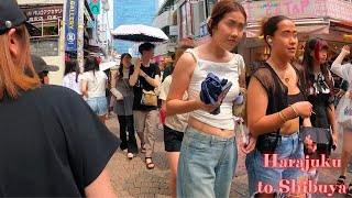 Harajuku to Shibuya Tokyo walk tour.【4K】8.2024-9