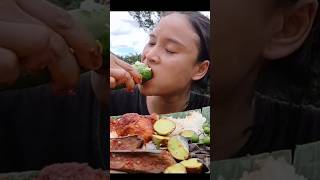 MAKAN LALAP CENGKOL SAMBAL TERONG #shorts #mukbang #food #video