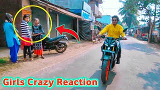 Crazy Reaction of Girls Seeing my Bike😍 MT 15 Vs Yamaha RX 100 Friendly Race