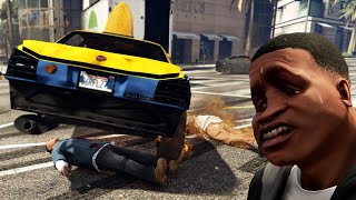 In traffic at a speed of 99999 ! Can I successfully pick up passengers while driving a taxi?  -GTA5