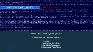 Error de Pantalla Azul - Unmountable Boot Volume  ( 2023 )