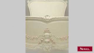 Antique French Louis XV style queen size white painted