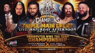 WWE Night of Champions 2023 The Bloodline vs Sami Zayn & Kevin Owens 2K23 Simulation