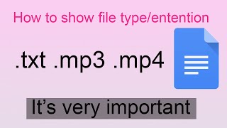 How to show file type extention update tutorial