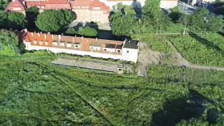 Gedania Gdańsk - teren po stadionie we Wrzeszczu. Wrzeszcz Dolny widziany z drona