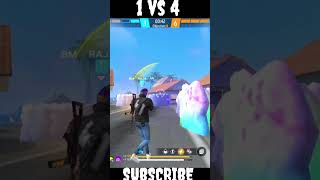 impossible short 1 vs 4 😱 god level gameplay ump king #viral #freefire #freefireclips