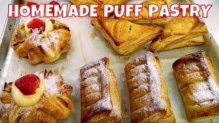 Homemade Puff Pastry Dough Recipe/Bakery Style Puff Pastry/Kaya Turnover/Puff Pastry from Scratch