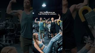 POV: The Gymbros catch a girl filming her workout #gymbro #gym #sigma