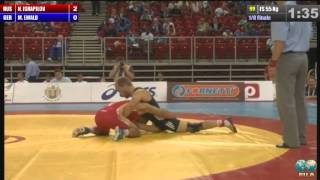 2013 WOCS 55kg Freestyle 1/8 Finale ISRAPILOV, Nariman (RUS) vs Marcel Ewald (GER)