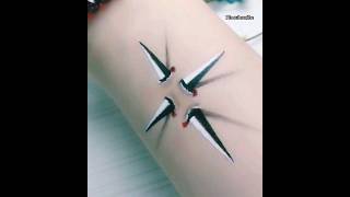 Art illusion | Making 3D Tatto on hand #tattoolover #painting #tattooart #artists #bodytattoo #art