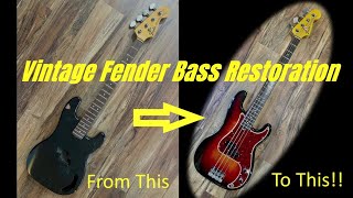 Vintage 1966 Fender Precision Bass Restoration