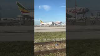 Ethiopian Cargo 777-F takeoff MIA to  LGG