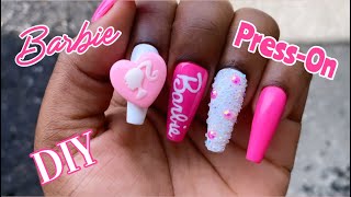 HOW TO MAKE PRESS ON NAILS | DIY PRESS ON NAILS | BARBIE INSPIRED NAIL TUTORIAL