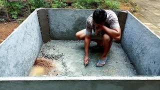 How to make a cement fish tank for fish farming - step by step