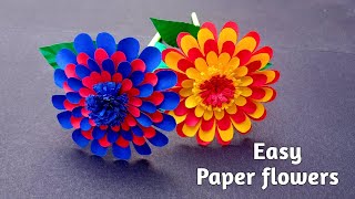 Beautiful Paper Flower Making / DIY Easy paper flower / Paper Flowers / Craft Ideas