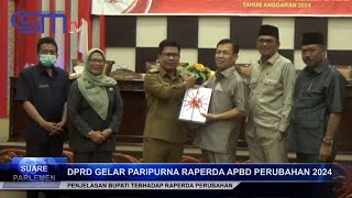 CSMTV #DPRD GELAR PARIPURNA RAPERDA APBD PERUBAHAN 2024