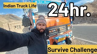 Extreme Indian Truck Lifestyle Challenge: 24hr Mountain Drive! truck driving Truck life Truck vlog