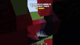 Minecraft: Building the BEST MILES MORALES Pixel Art Build at Different Times (Bang Bang) #shorts