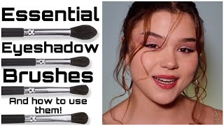 MY ESSENTIAL EYESHADOW BRUSHES + how to use them / blend