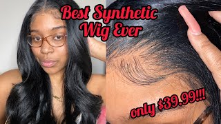 BEST Synthetic Wig EVER! | Outre Melted Hairline HD Lace Front Wig Seraphine  | ft. Sam's Beauty