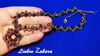 Колье из бисера и бусин "ШАМАХАНСКАЯ ЦАРИЦА". Necklace made of beads and beads "SHAMAHAN TSARINA"