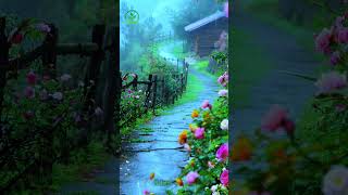 Enjoy the flowers .#nature #beautiful #rain #rural #relaxing #relax #village #shorts