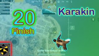 20 finish in karakin map || amazing match || Battlegrounds Mobile India