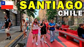 Explore SANTIAGO, CHILE in 4K: Virtual Walk in the City Center