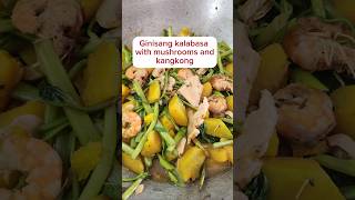 Let's  try stir fry kalabasa with kangkong/ Quick and easy cooking #shorts