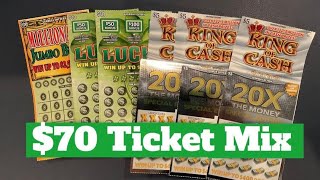 🍀 $70 Ticket Mix including Lucky 🍀 King of Cash 👑 Millionaire Jumbo Bucks & 20X the Money