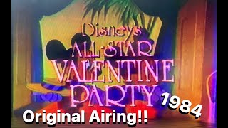 Disney's All-Star Valentine Party Opening - 1984 VHS ORIGINAL TV RECORDING W/ CBS "SPECIAL" INDENT!!