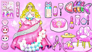 Costumes Dress Up & Nails Kitty CAT Style For Rapunzel - Barbie Makeup Handmade | Woa Doll Spanish