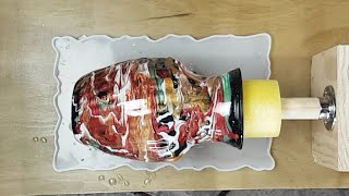 Easy DIY Glass Resin Vase - Epoxy Art on a Vase on a Cup Turner