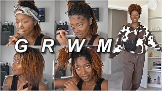 grwm | how I slick my edges, makeup routine, moisturizing my locs & more! | Keke J.