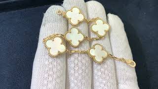 Van Cleef & Arpels Unboxing / Vintage Alhambra Bracelet 5 motifs Mother-of-pearl