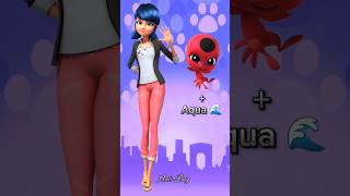 Miraculous characters as aqua | #miraculous #shorts #viral