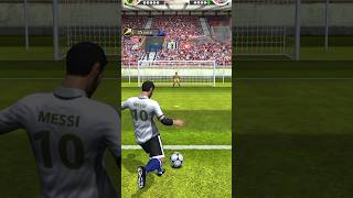 Football Strike - Messi football kick in Goal. #shorts #football #messi #ronaldo